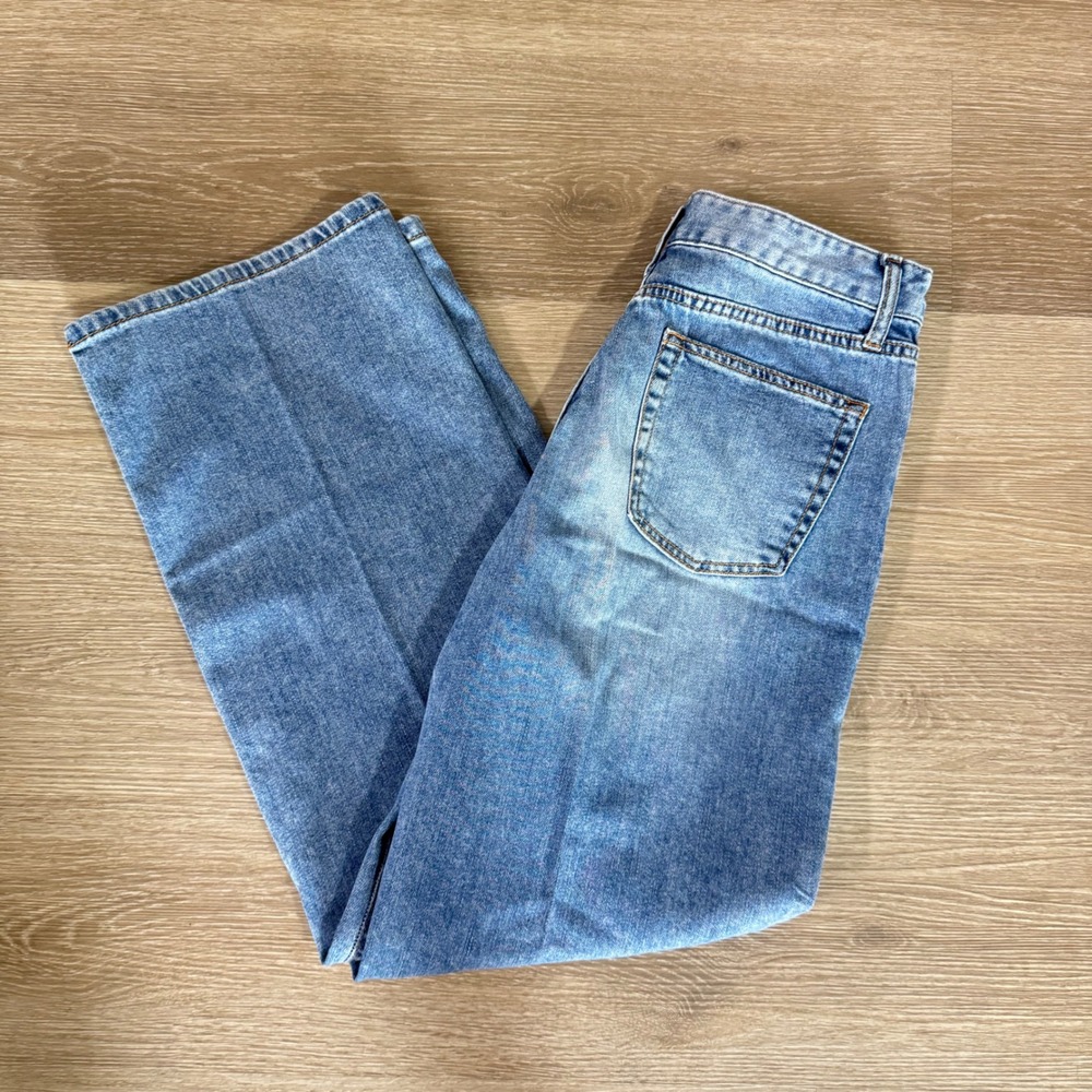 OAT New York Jeans Womens 6/28 Blue Wide Leg High Rise Denim PO121-GW